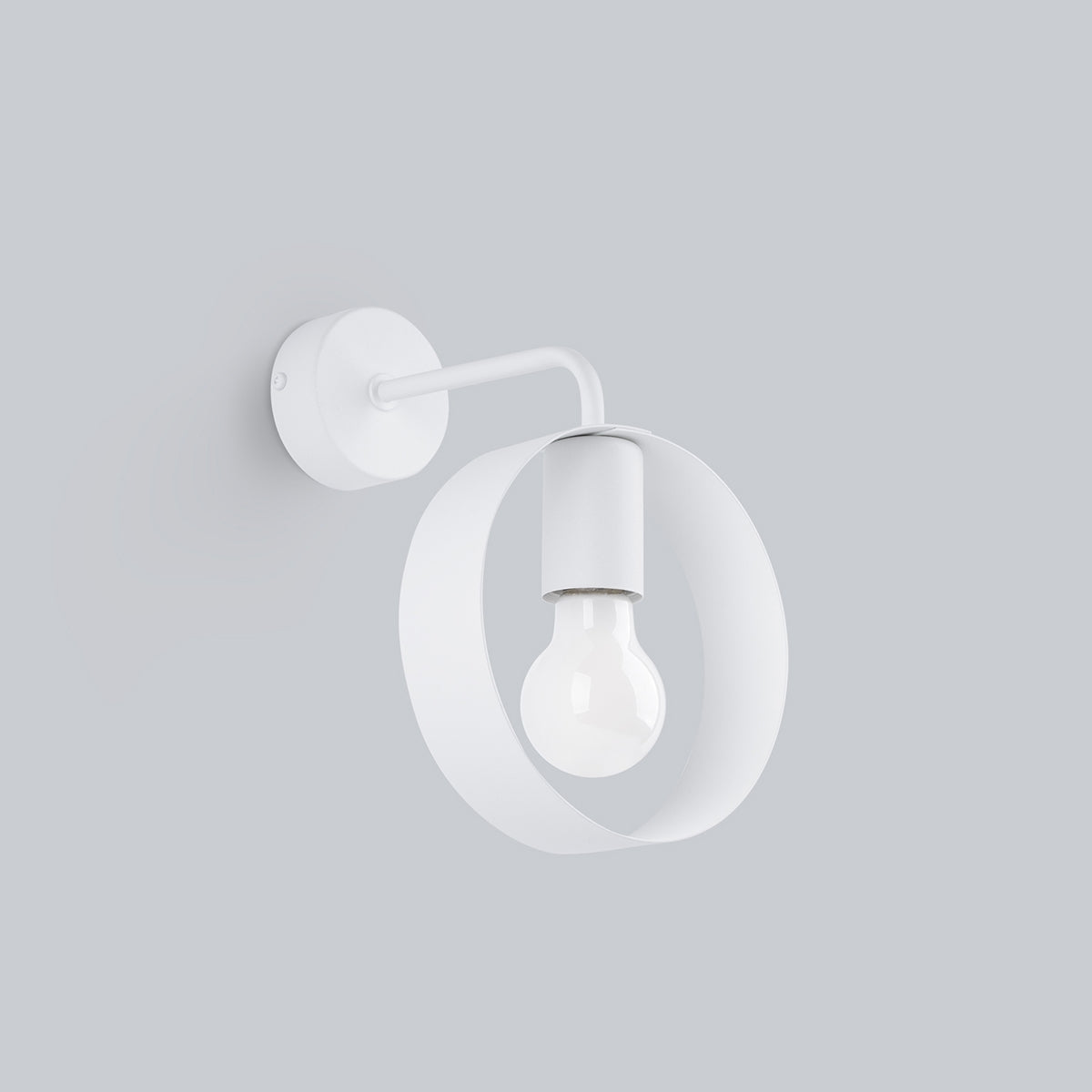 Applique Cyclone Anneau Acier Blanc