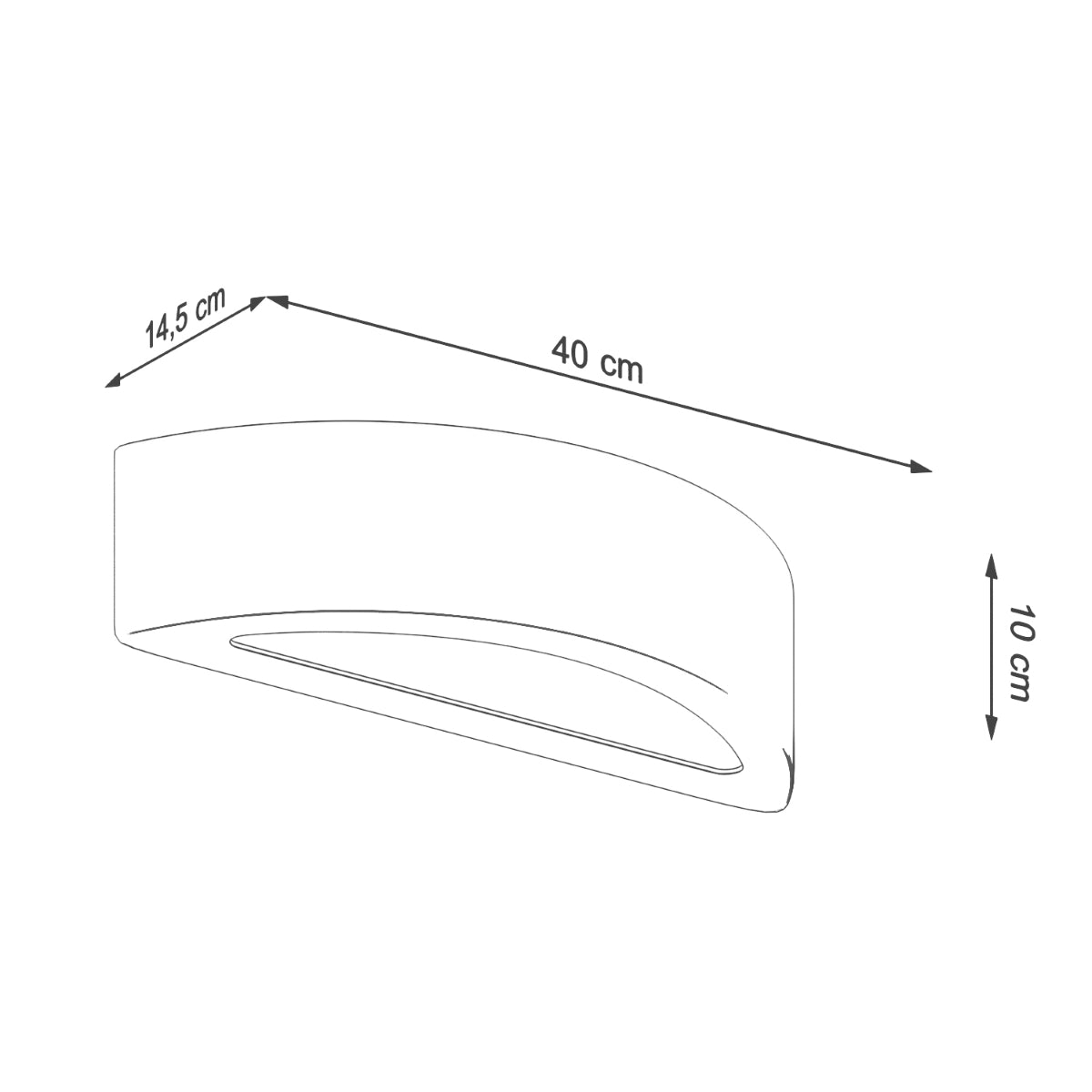 Applique Demi-Cercle en Béton
