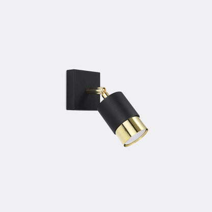 Applique Double Cylindre Orientable Acier Noir