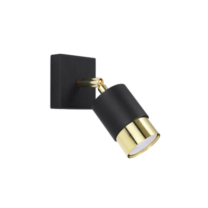 Applique Double Cylindre Orientable Acier Noir