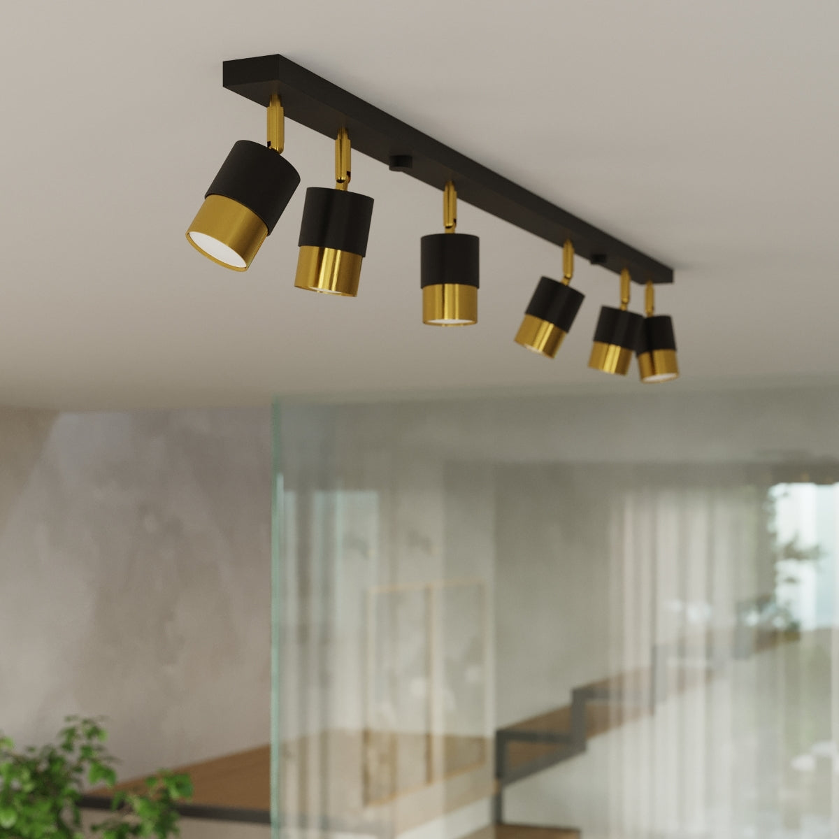 Applique Double Cylindre Orientable Acier Noir