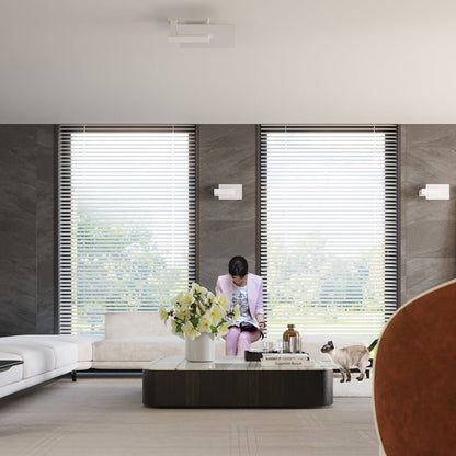 Applique Envol Géométrique Bois Blanc et Verre