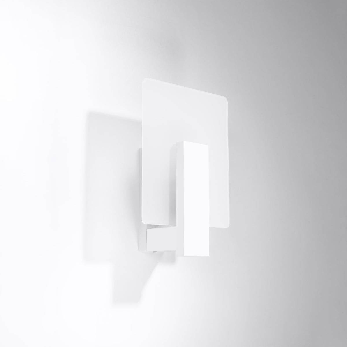Applique Envol Géométrique Bois Blanc et Verre