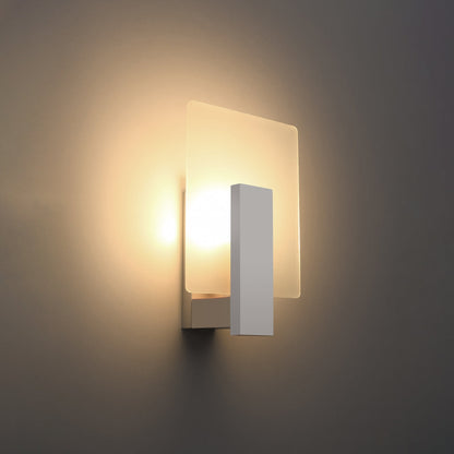 Applique Envol Géométrique Bois Blanc et Verre