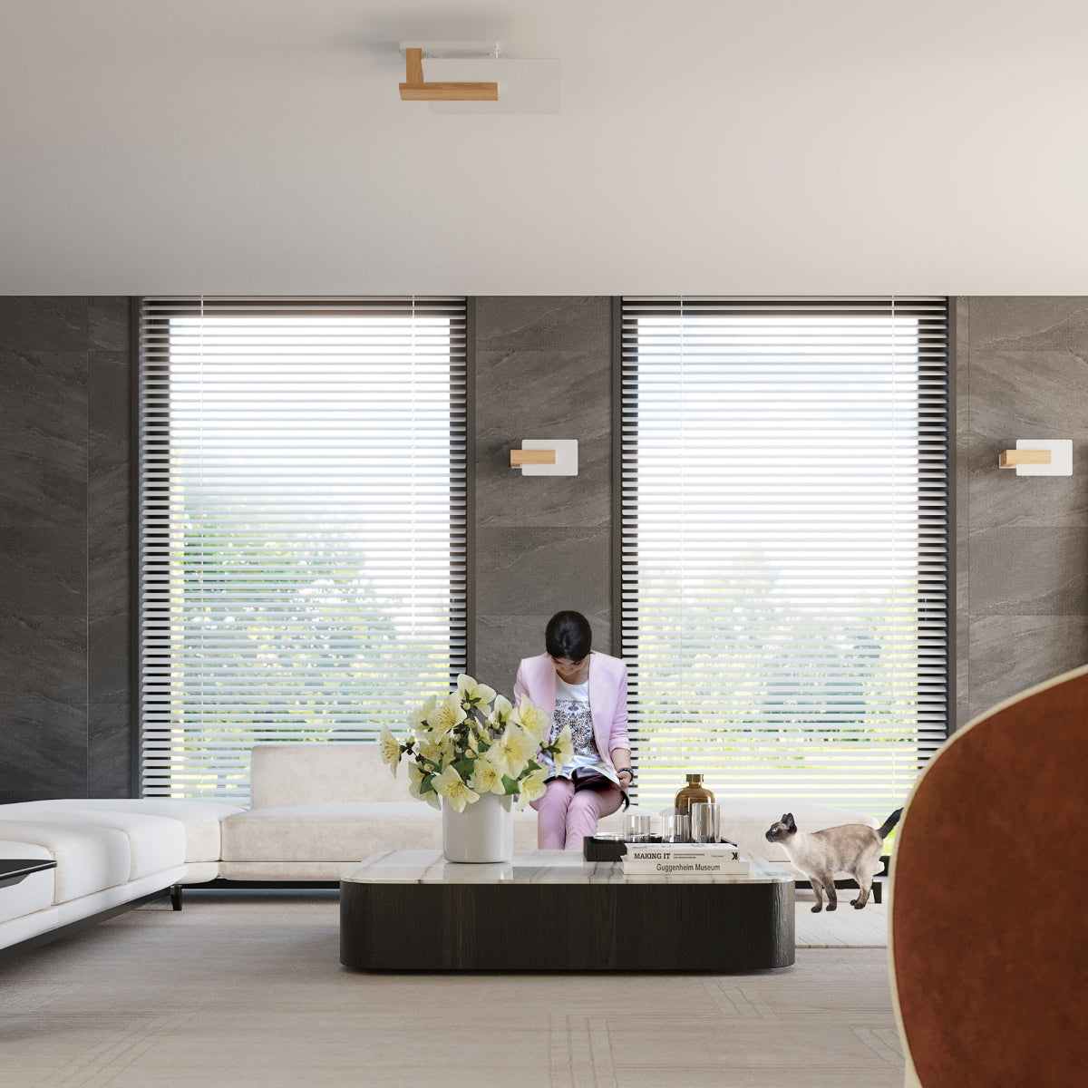 Applique Envol Géométrique Bois Naturel et Verre
