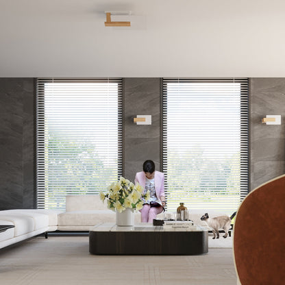 Applique Envol Géométrique Bois Naturel et Verre
