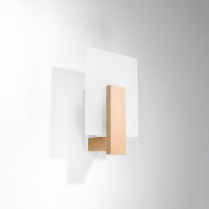 Applique Envol Géométrique Bois Naturel et Verre