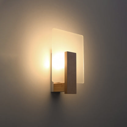 Applique Envol Géométrique Bois Naturel et Verre
