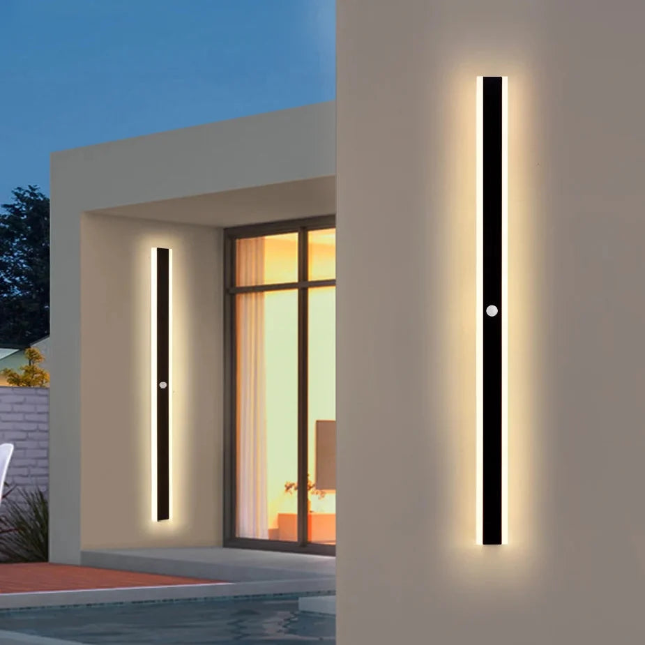 Applique Extérieure LED Linéaire à Détecteur Alu
