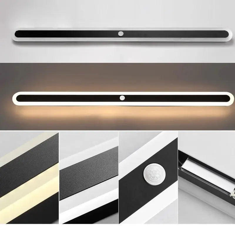Applique Extérieure LED Linéaire à Détecteur Alu