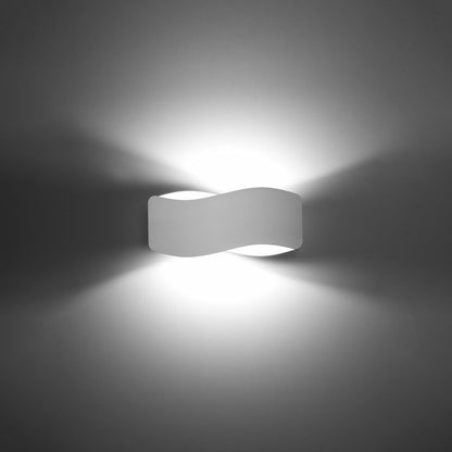 Applique Flux 30 Vague Acier Blanc