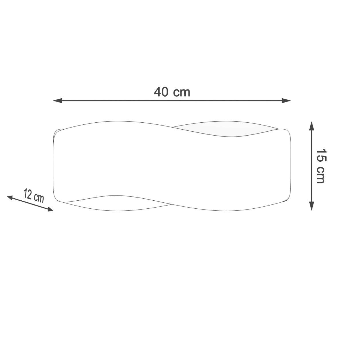 Applique Flux 40 Vague Acier Noir