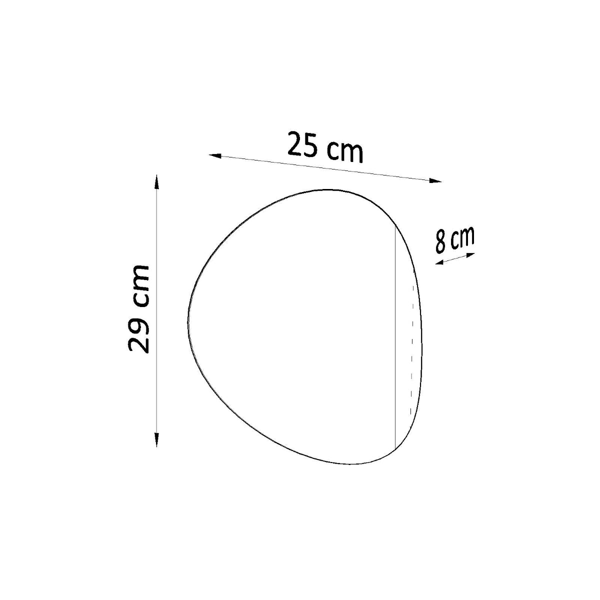 Applique Ombre Douce Galet Métal Blanc Mat