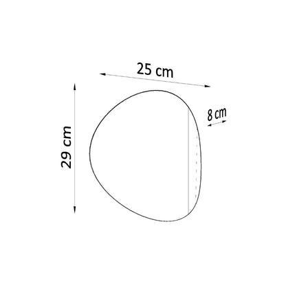 Applique Ombre Douce Galet Métal Blanc Mat