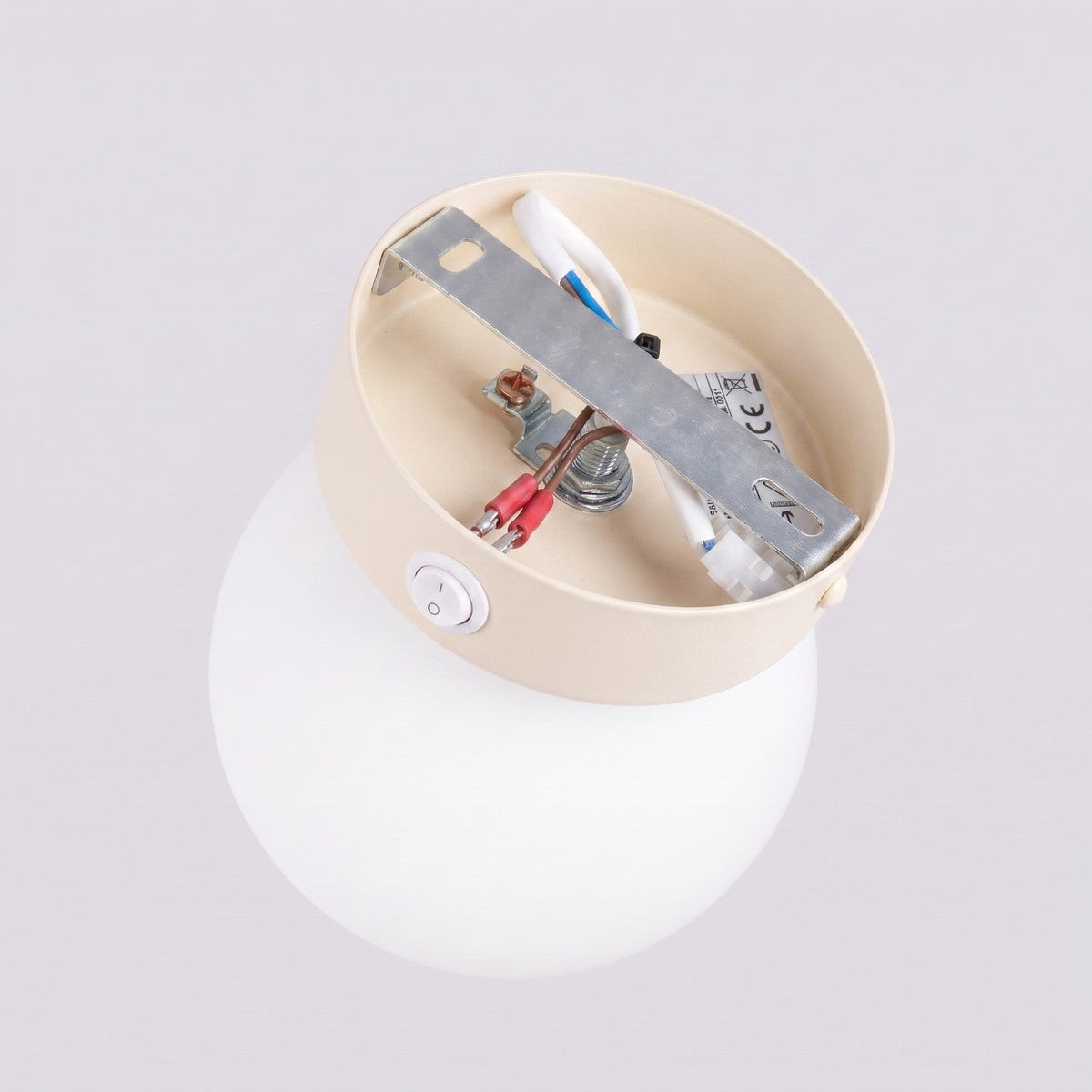 Applique Globe Solis Verre Opalin Beige