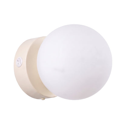 Applique Globe Solis Verre Opalin Beige