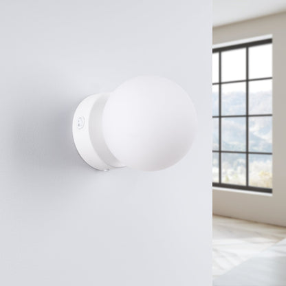 Applique Globe Solis Verre Opalin Blanc