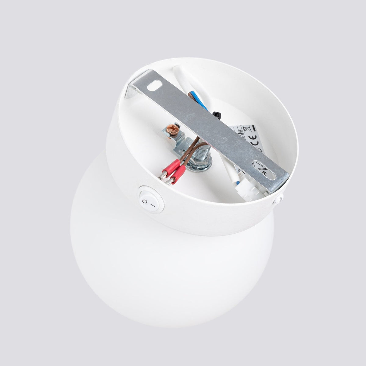 Applique Globe Solis Verre Opalin Blanc
