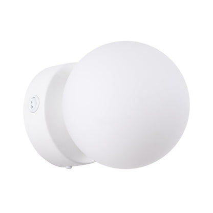 Applique Globe Solis Verre Opalin Blanc