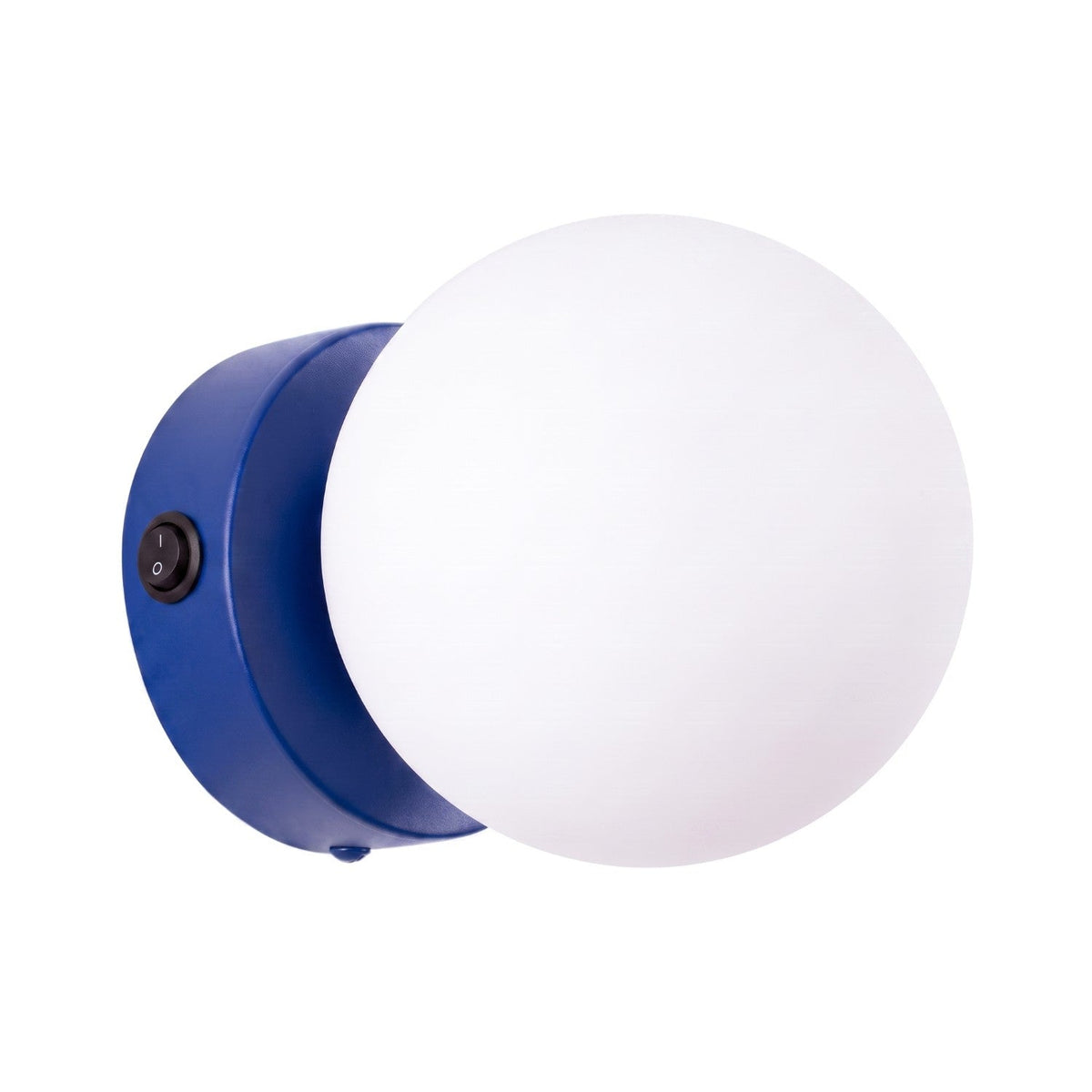 Applique Globe Solis Verre Opalin Bleu Outremer