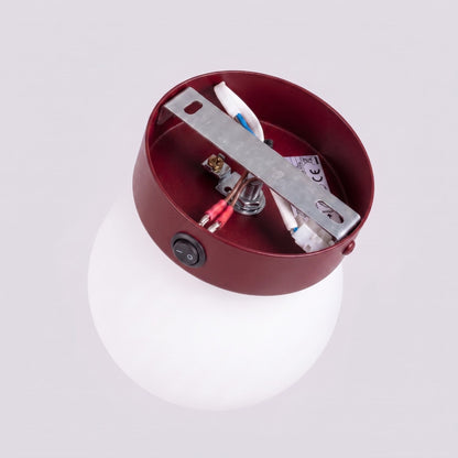 Applique Globe Solis Verre Opalin Bordeaux