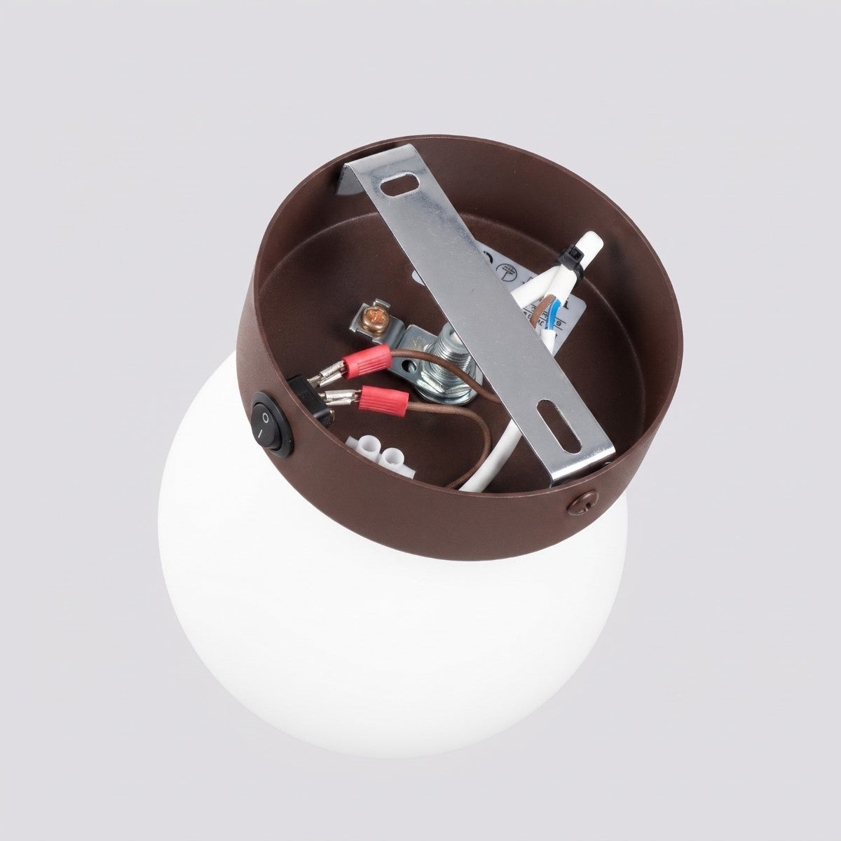 Applique Globe Solis Verre Opalin Marron