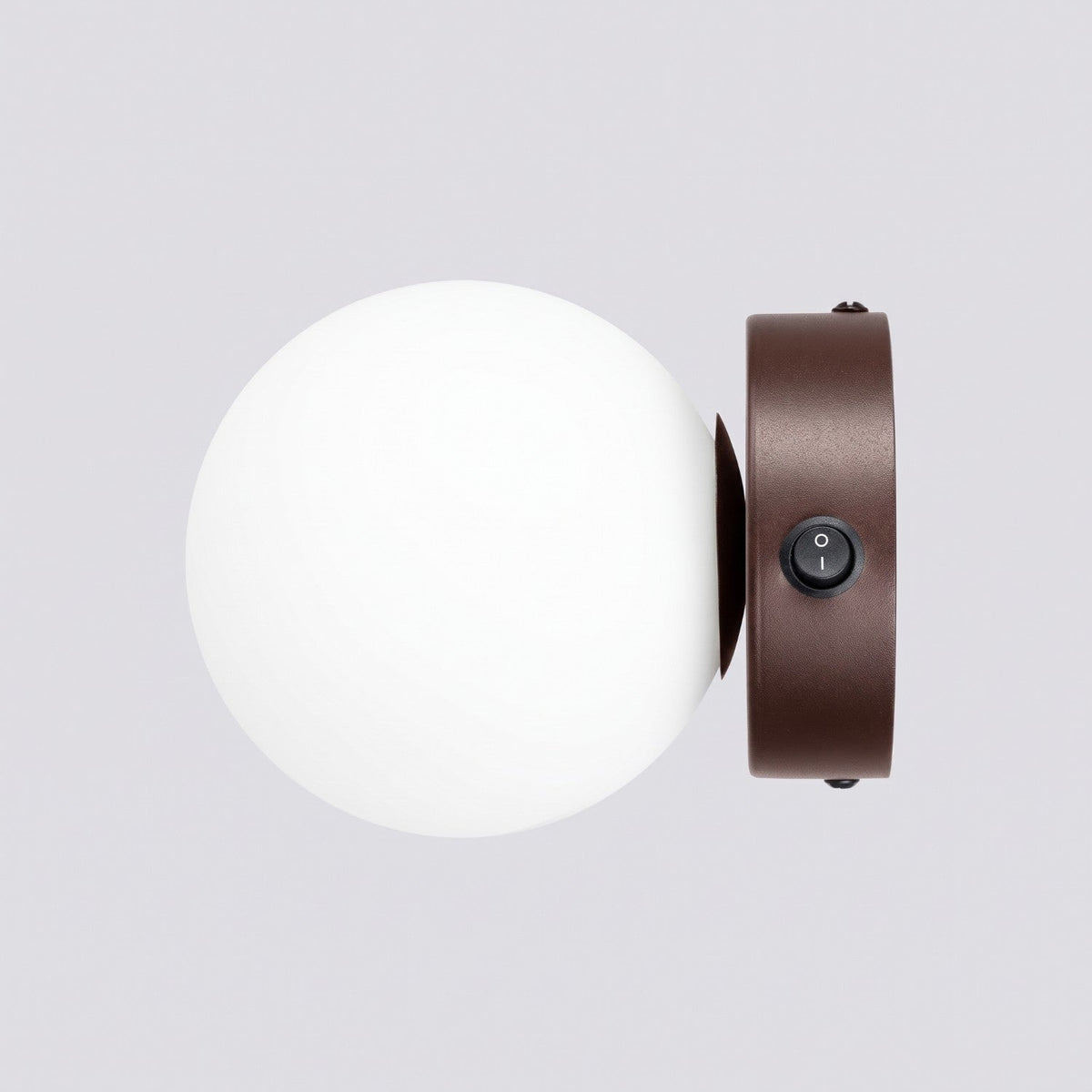 Applique Globe Solis Verre Opalin Marron