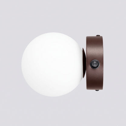 Applique Globe Solis Verre Opalin Marron