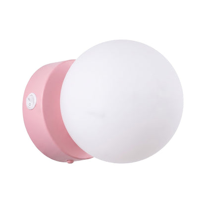 Applique Globe Solis Verre Opalin Rose