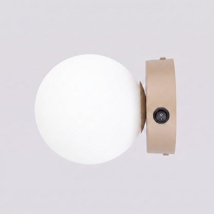Applique Globe Solis Verre Opalin Taupe