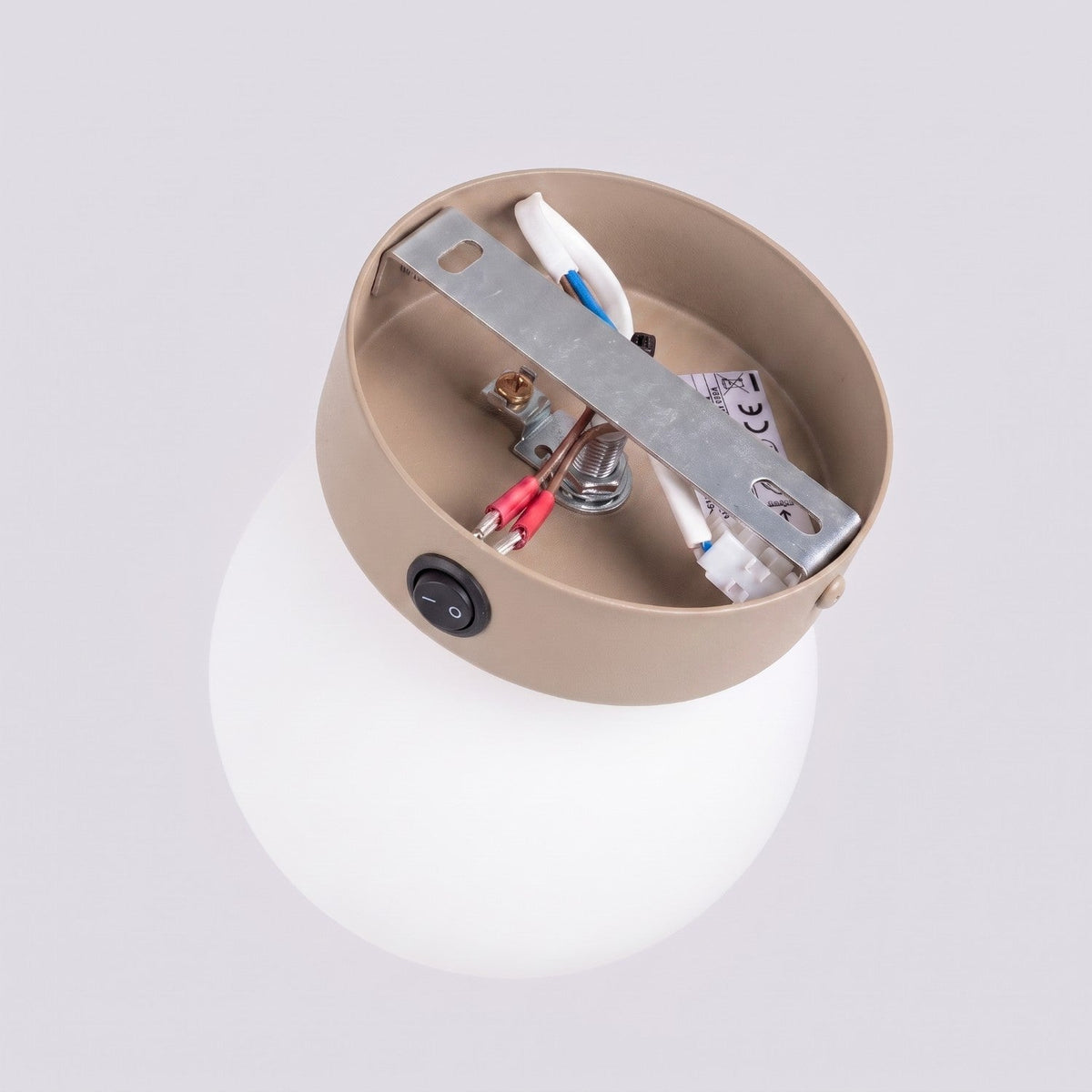 Applique Globe Solis Verre Opalin Taupe