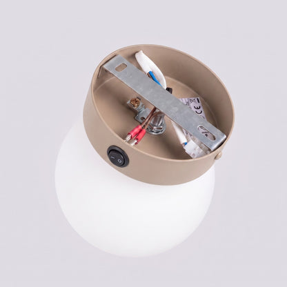 Applique Globe Solis Verre Opalin Taupe