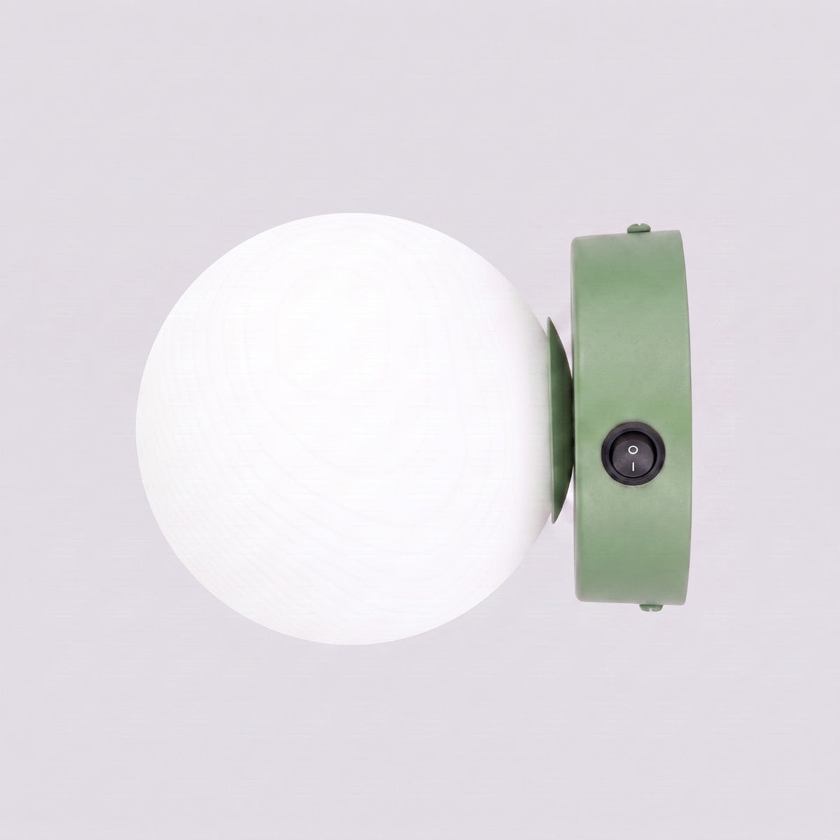Applique Globe Solis Verre Opalin Vert Sauge