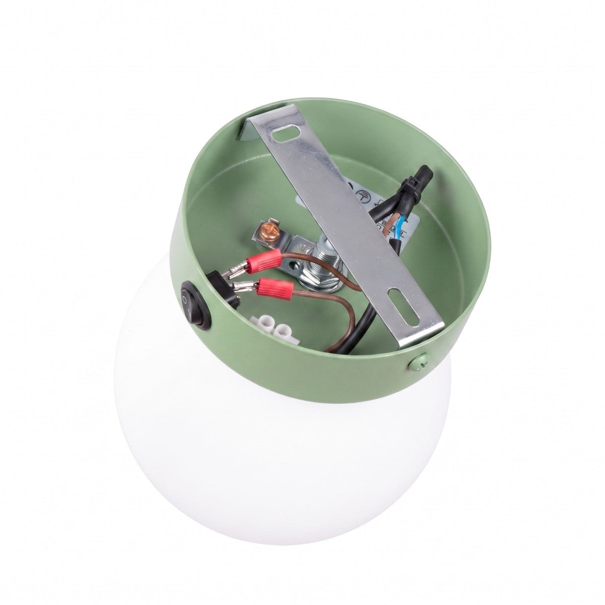 Applique Globe Solis Verre Opalin Vert Sauge