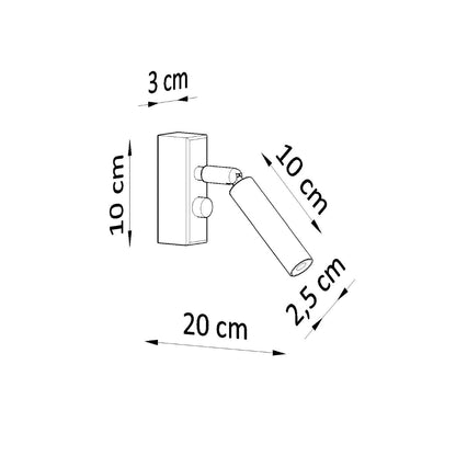 Applique Spot Orientable Acier Blanc Mat