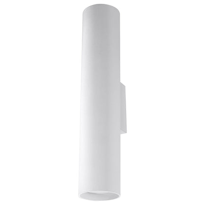 Applique Cylindre Long Blanche Acier