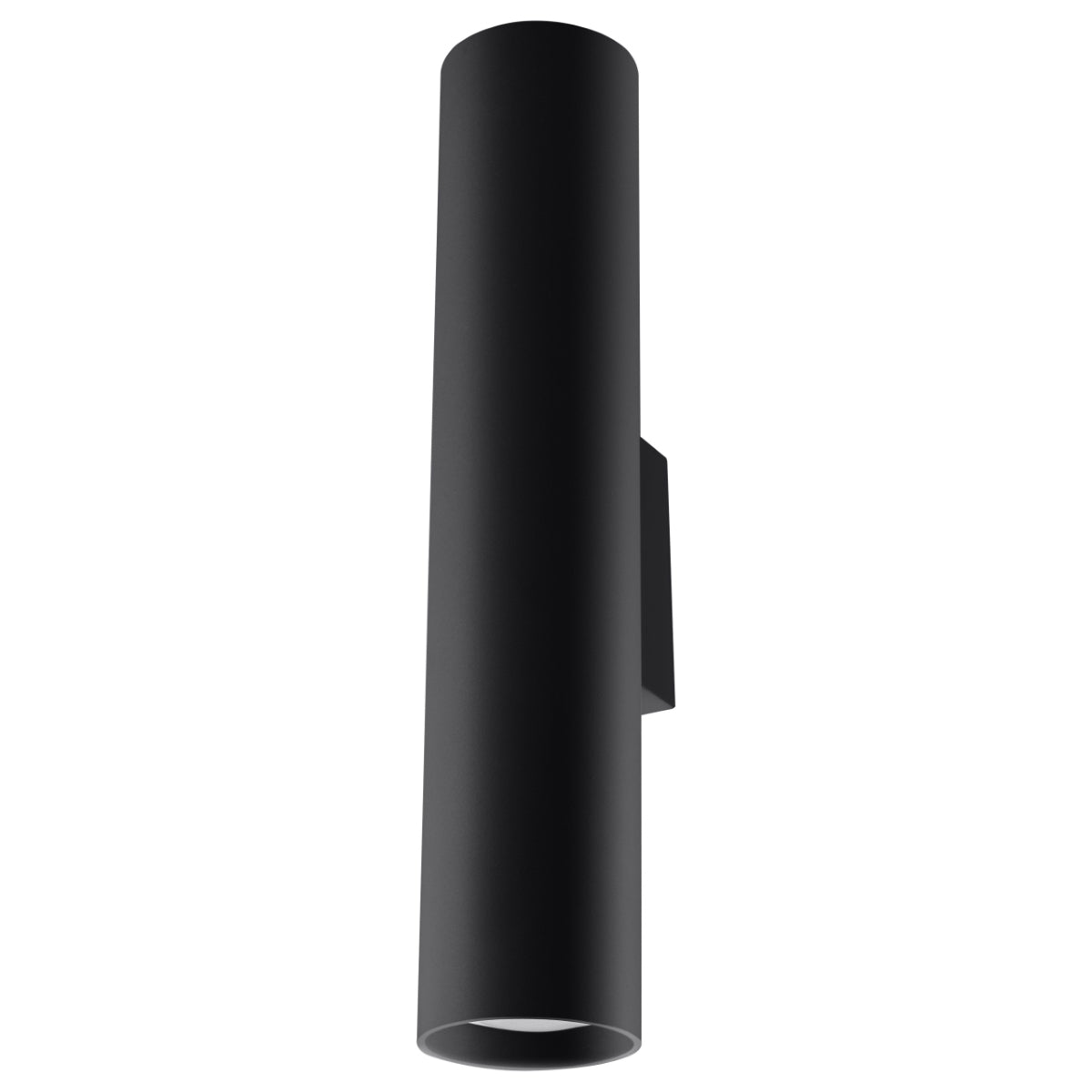 Applique Cylindre Long Noire Acier