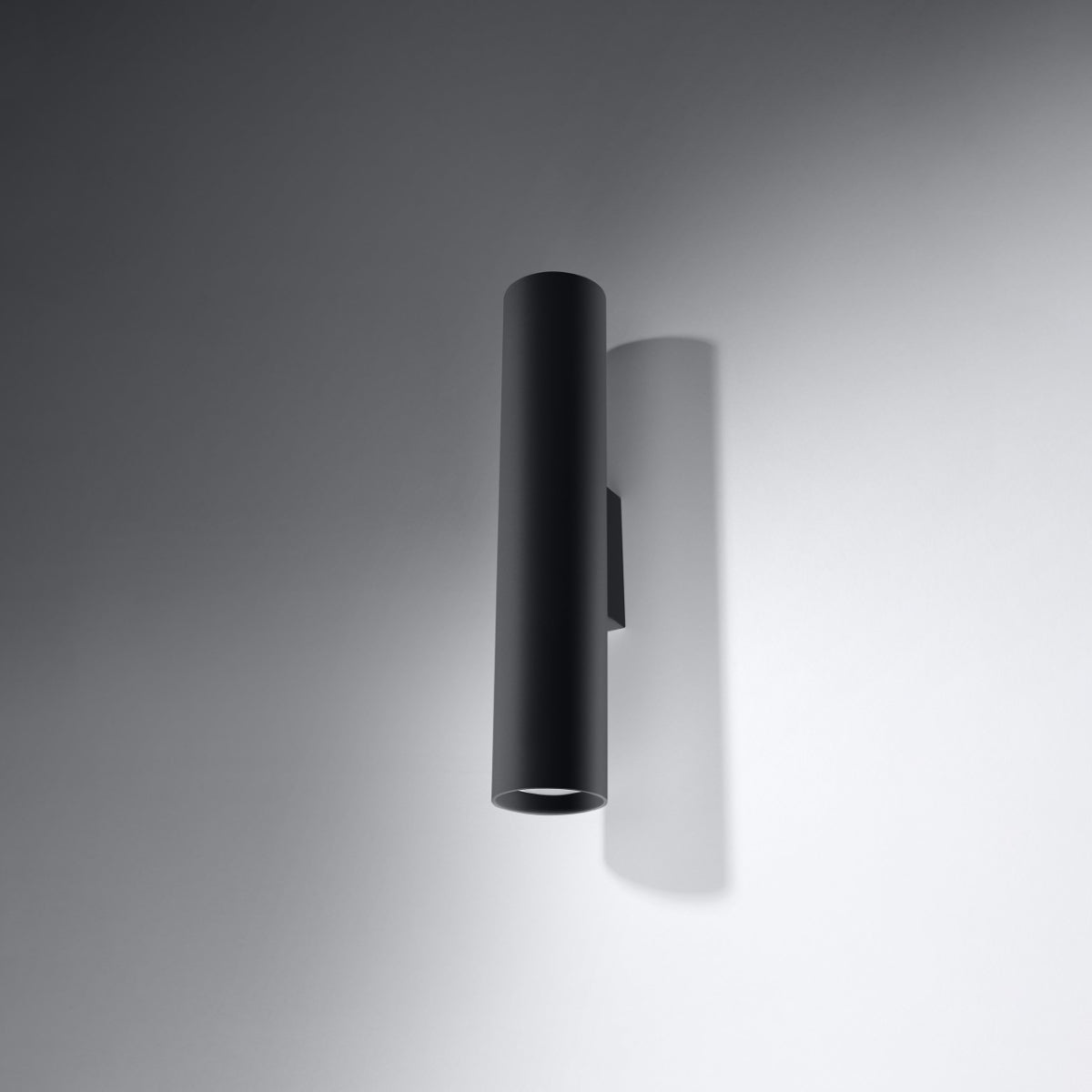Applique Cylindre Long Noire Acier