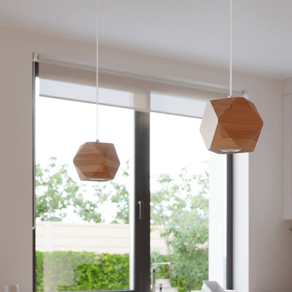 Applique Multi-Facettes Bois Naturel Géométrique
