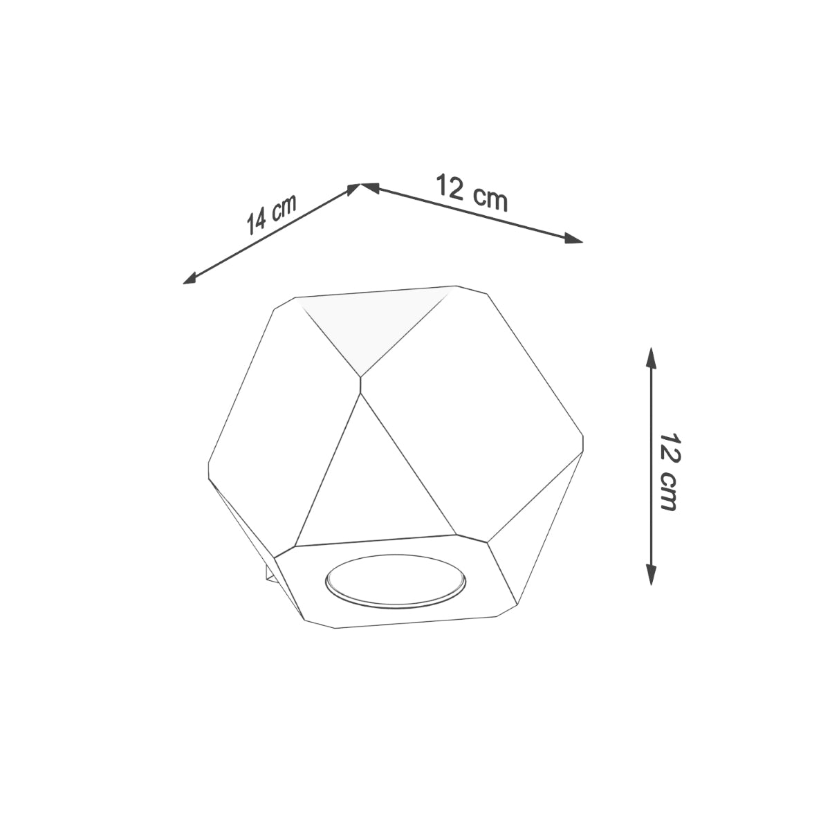 Applique Multi-Facettes Bois Naturel Géométrique