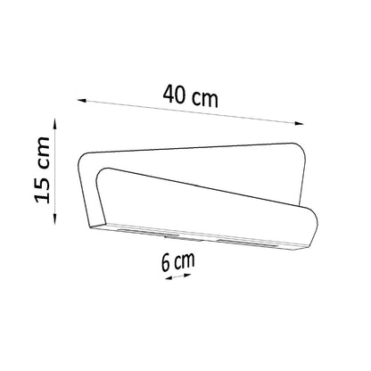 Applique Acier Blanc Horizontal 40 cm