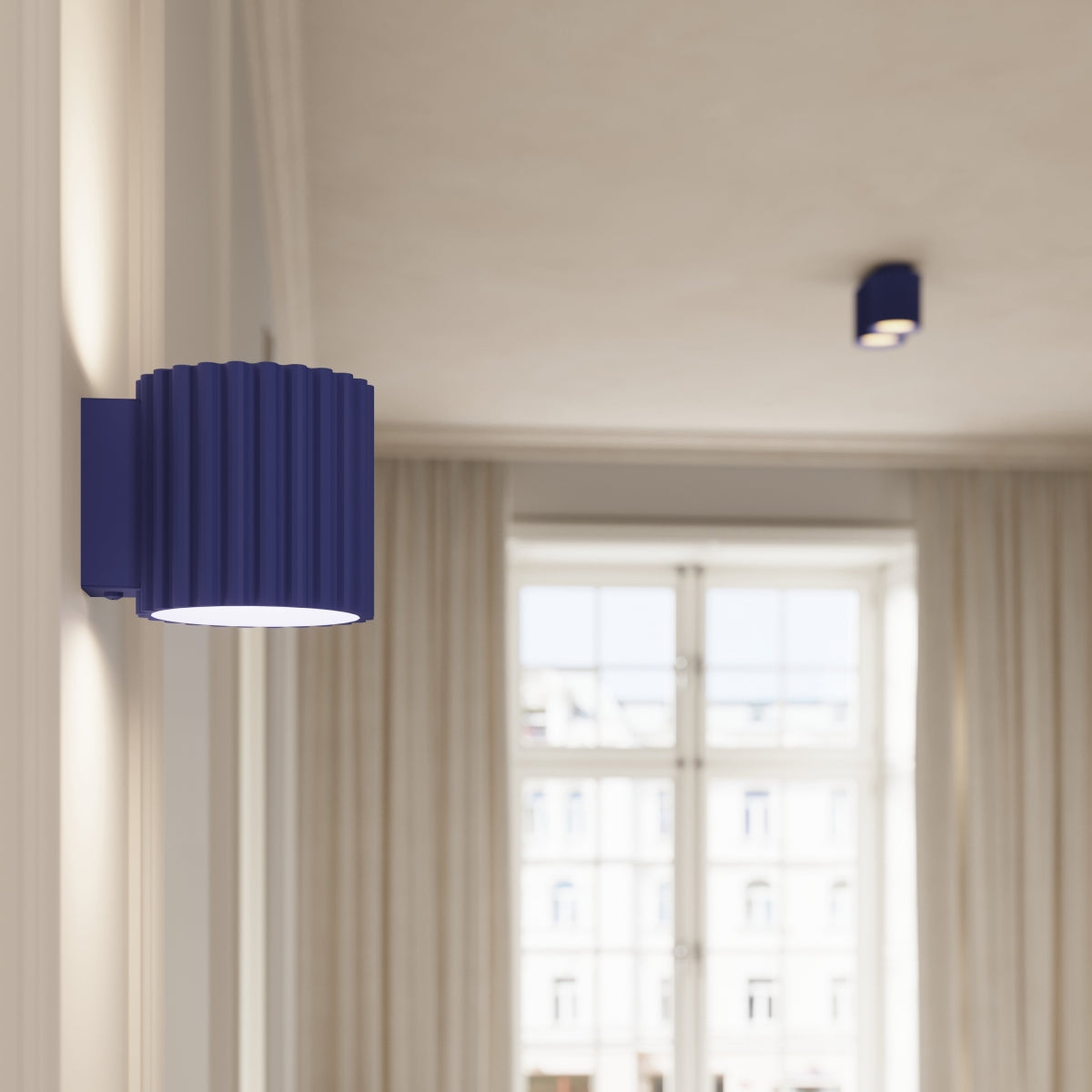 Applique Aura Alu Cannelé Bleu Outremer