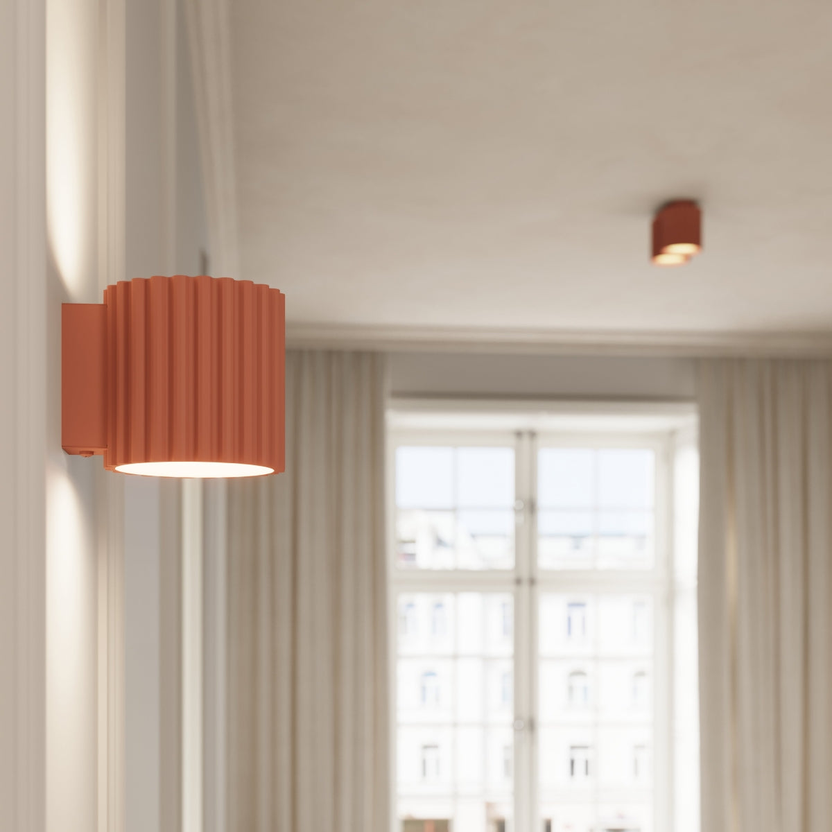 Applique Aura Alu Cannelé Pêche