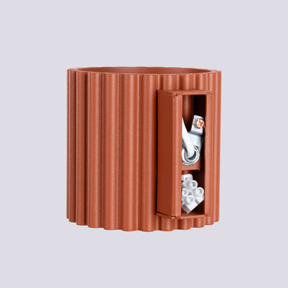 Applique Aura Alu Cannelé Rouge Ocre