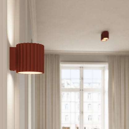 Applique Aura Alu Cannelé Rouge Ocre
