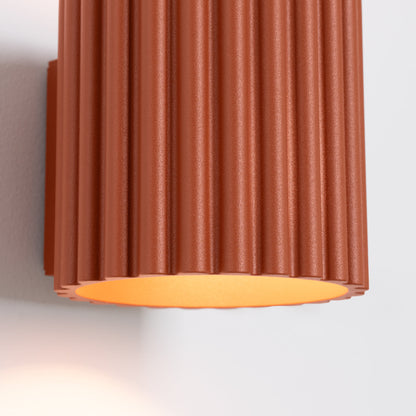 Applique Aura Alu Cannelé Rouge Ocre