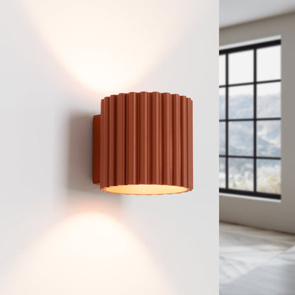 Applique Aura Alu Cannelé Rouge Ocre