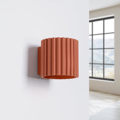 Applique Aura Alu Cannelé Rouge Ocre
