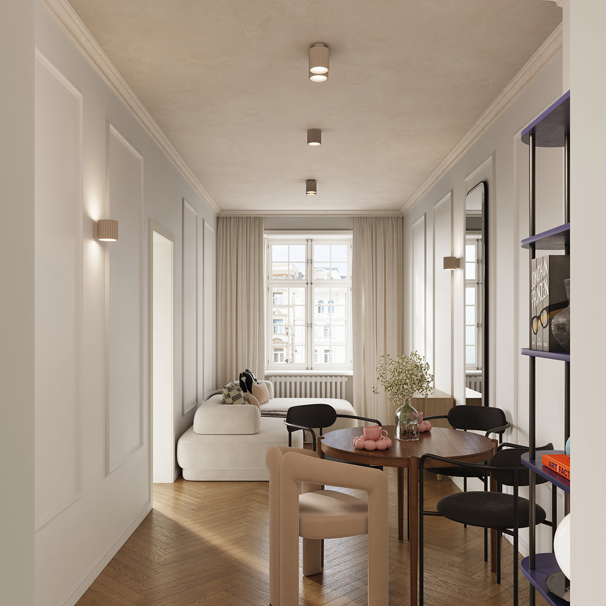 Applique Aura Alu Cannelé Taupe