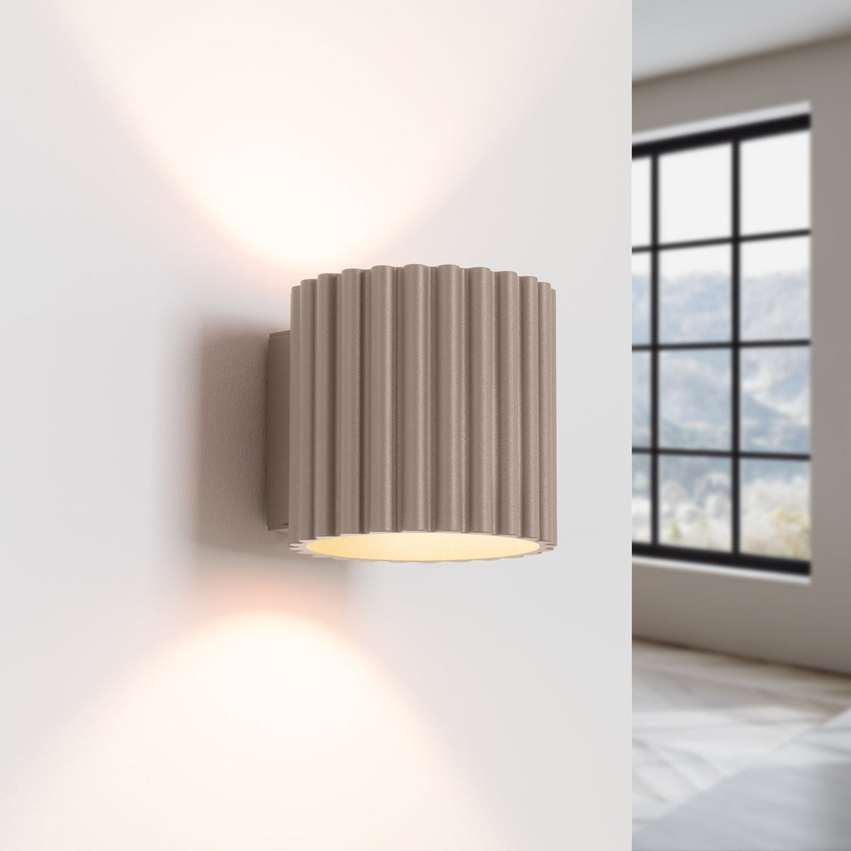 Applique Aura Alu Cannelé Taupe